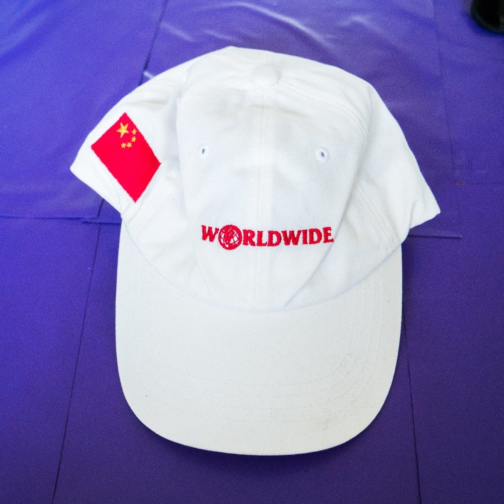 White Baseball Cap Hat International Worldwide